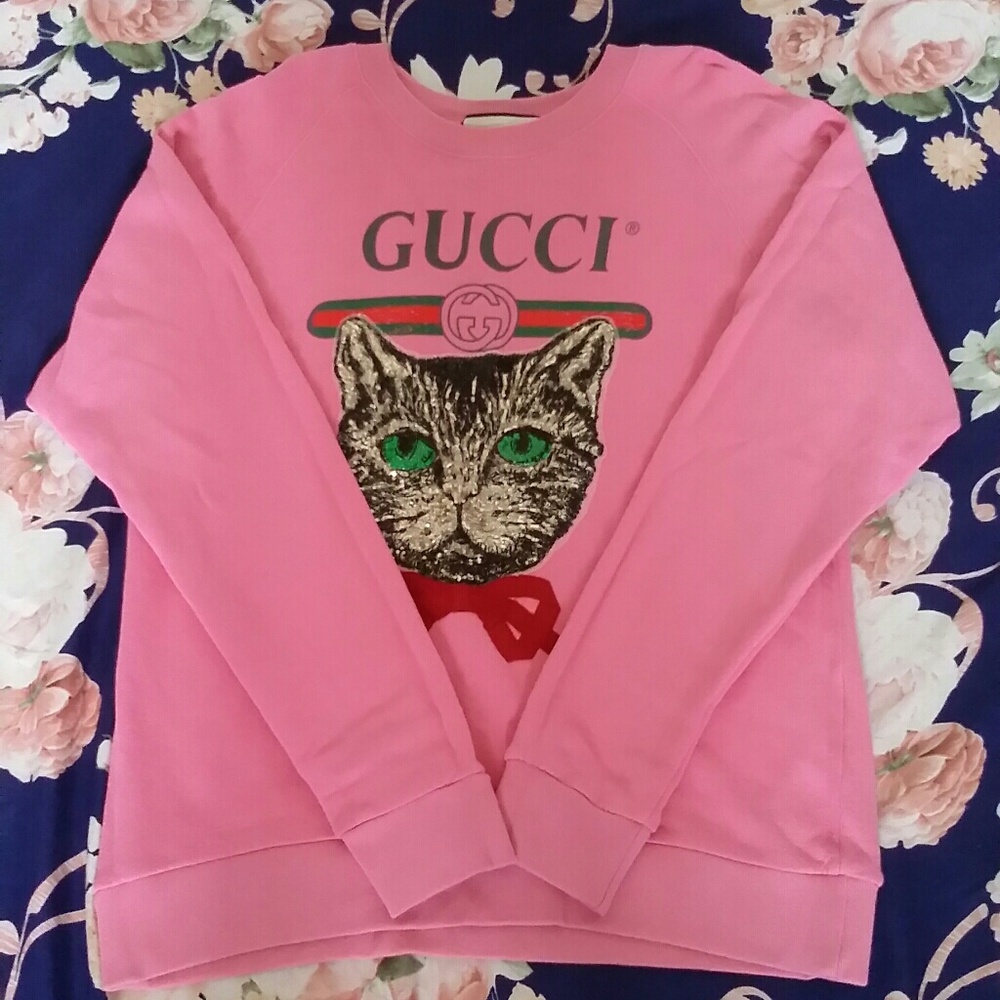 Gucci Pink Cat Sweatshirt